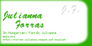 julianna forras business card